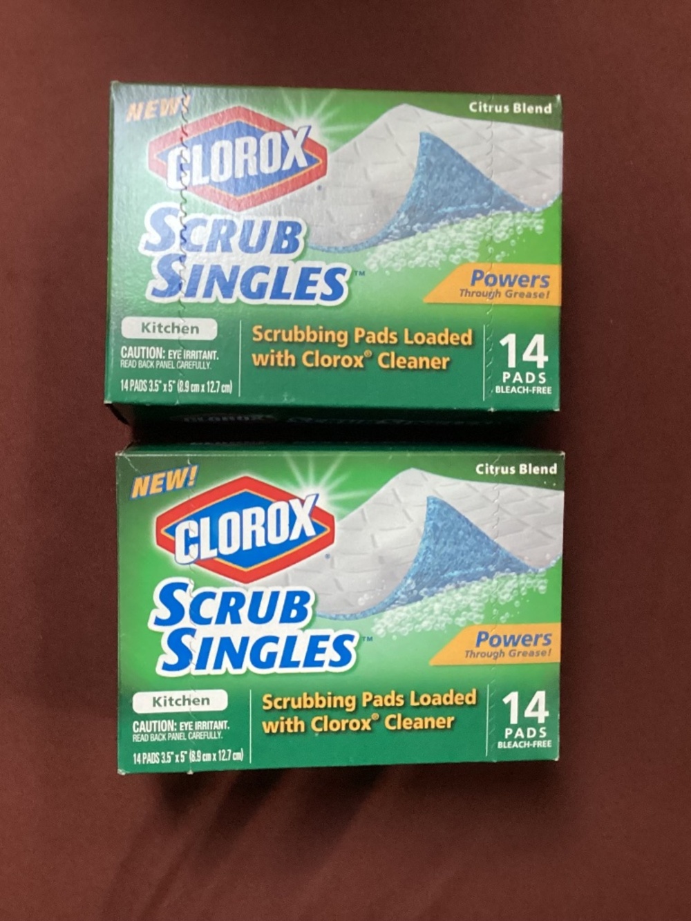 Clorox Scrub Singles Kitchen Scrubbing Pads Bundle NEW 2 boxes